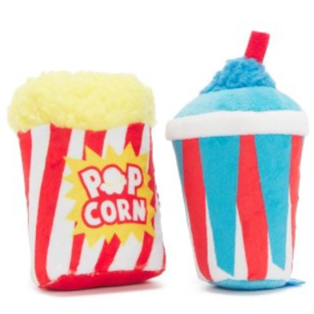 NWT~ BARK Junk Food Dogs Movie Bites Squeaky Plush Dog Toys for XS - Small Dogs
